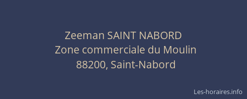Zeeman SAINT NABORD