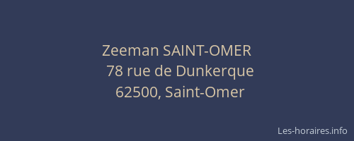 Zeeman SAINT-OMER