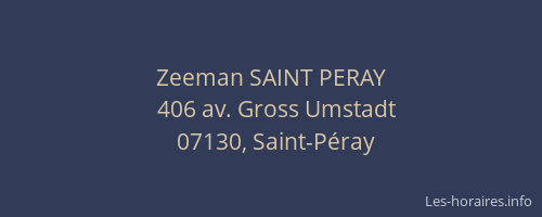 Zeeman SAINT PERAY