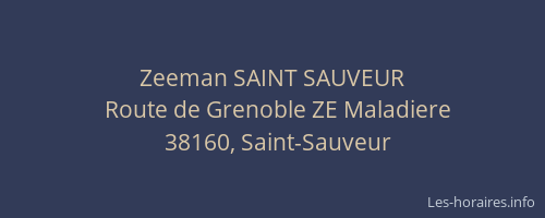 Zeeman SAINT SAUVEUR