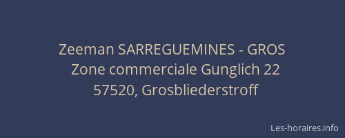 Zeeman SARREGUEMINES - GROS
