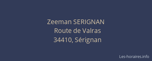 Zeeman SERIGNAN