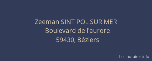 Zeeman SINT POL SUR MER