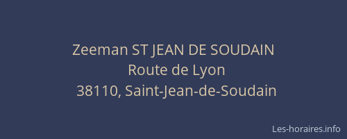 Zeeman ST JEAN DE SOUDAIN