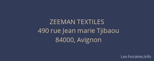 ZEEMAN TEXTILES