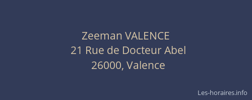 Zeeman VALENCE