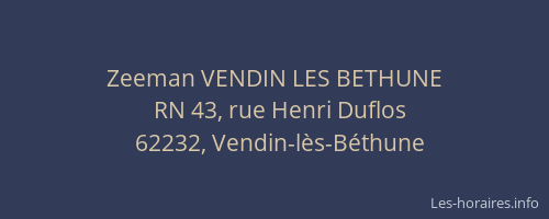 Zeeman VENDIN LES BETHUNE