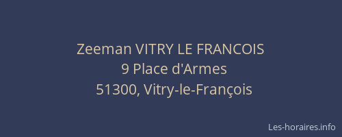 Zeeman VITRY LE FRANCOIS