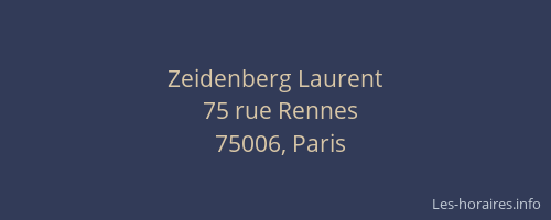 Zeidenberg Laurent