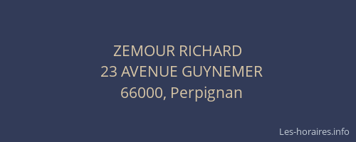 ZEMOUR RICHARD