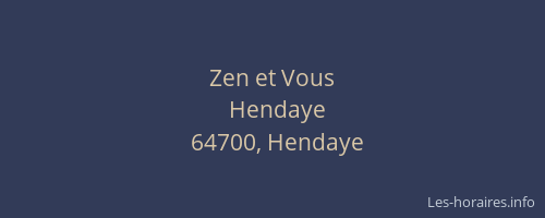 Zen et Vous