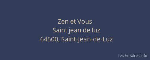Zen et Vous