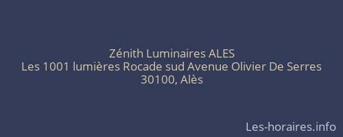 Zénith Luminaires ALES