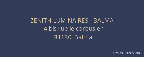 ZENITH LUMINAIRES - BALMA