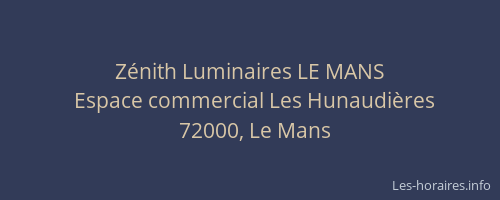 Zénith Luminaires LE MANS