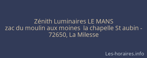 Zénith Luminaires LE MANS