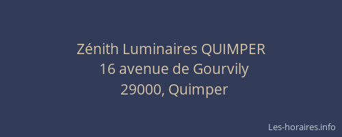Zénith Luminaires QUIMPER