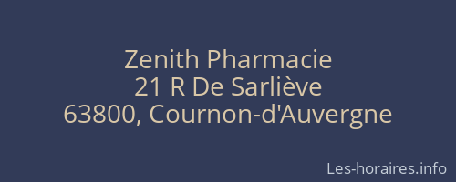 Zenith Pharmacie
