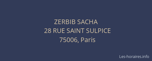 ZERBIB SACHA