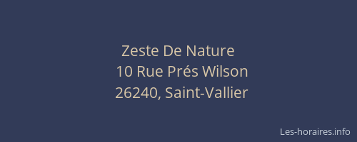 Zeste De Nature