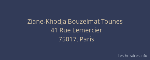 Ziane-Khodja Bouzelmat Tounes