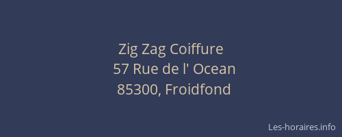 Zig Zag Coiffure