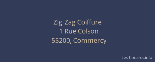 Zig-Zag Coiffure