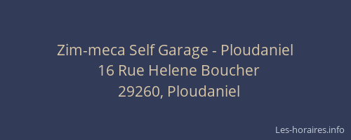 Zim-meca Self Garage - Ploudaniel