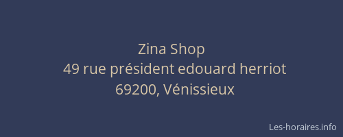 Zina Shop
