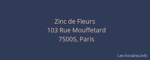 Zinc de Fleurs
