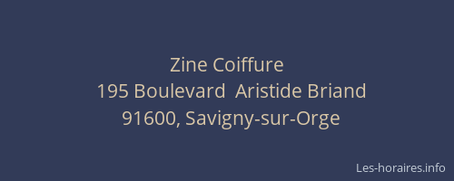 Zine Coiffure