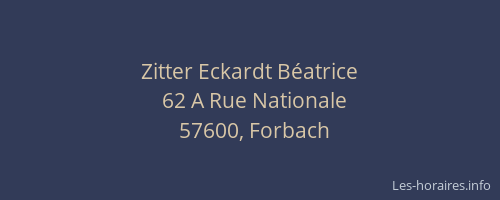 Zitter Eckardt Béatrice