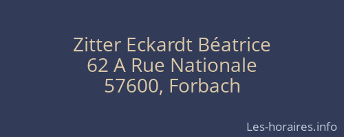 Zitter Eckardt Béatrice