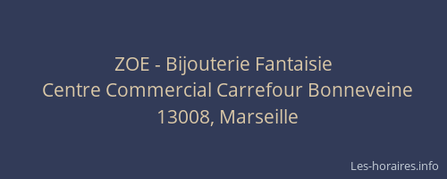 ZOE - Bijouterie Fantaisie