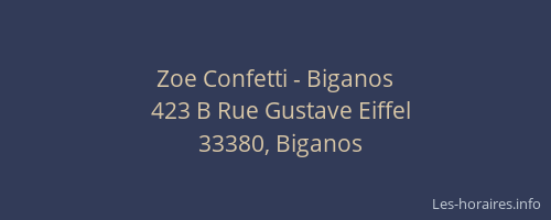 Zoe Confetti - Biganos