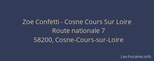 Zoe Confetti - Cosne Cours Sur Loire