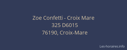 Zoe Confetti - Croix Mare