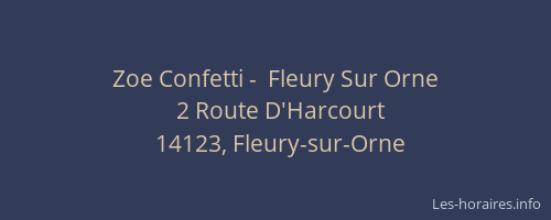 Zoe Confetti -  Fleury Sur Orne