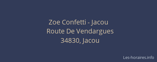Zoe Confetti - Jacou