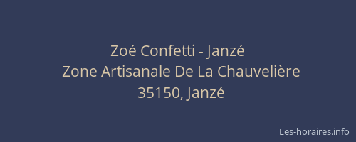 Zoé Confetti - Janzé