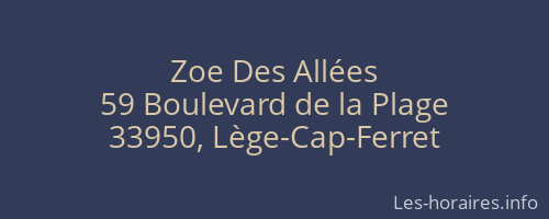 Zoe Des Allées