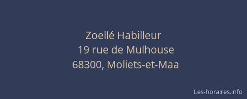 Zoell&eacute; Habilleur