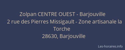 Zolpan CENTRE OUEST - Barjouville