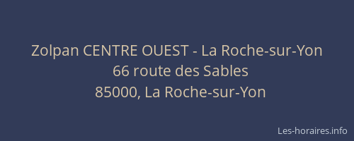 Zolpan CENTRE OUEST - La Roche-sur-Yon
