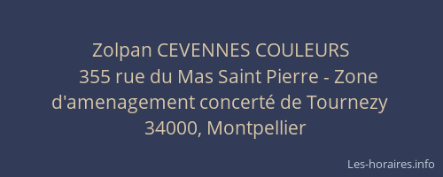 Zolpan CEVENNES COULEURS