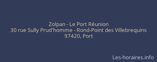 Zolpan - Le Port Réunion