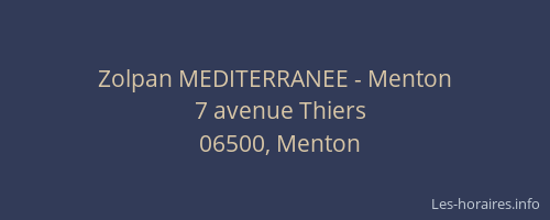 Zolpan MEDITERRANEE - Menton