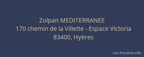 Zolpan MEDITERRANEE