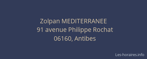 Zolpan MEDITERRANEE