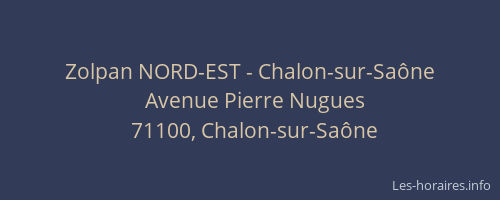 Zolpan NORD-EST - Chalon-sur-Saône